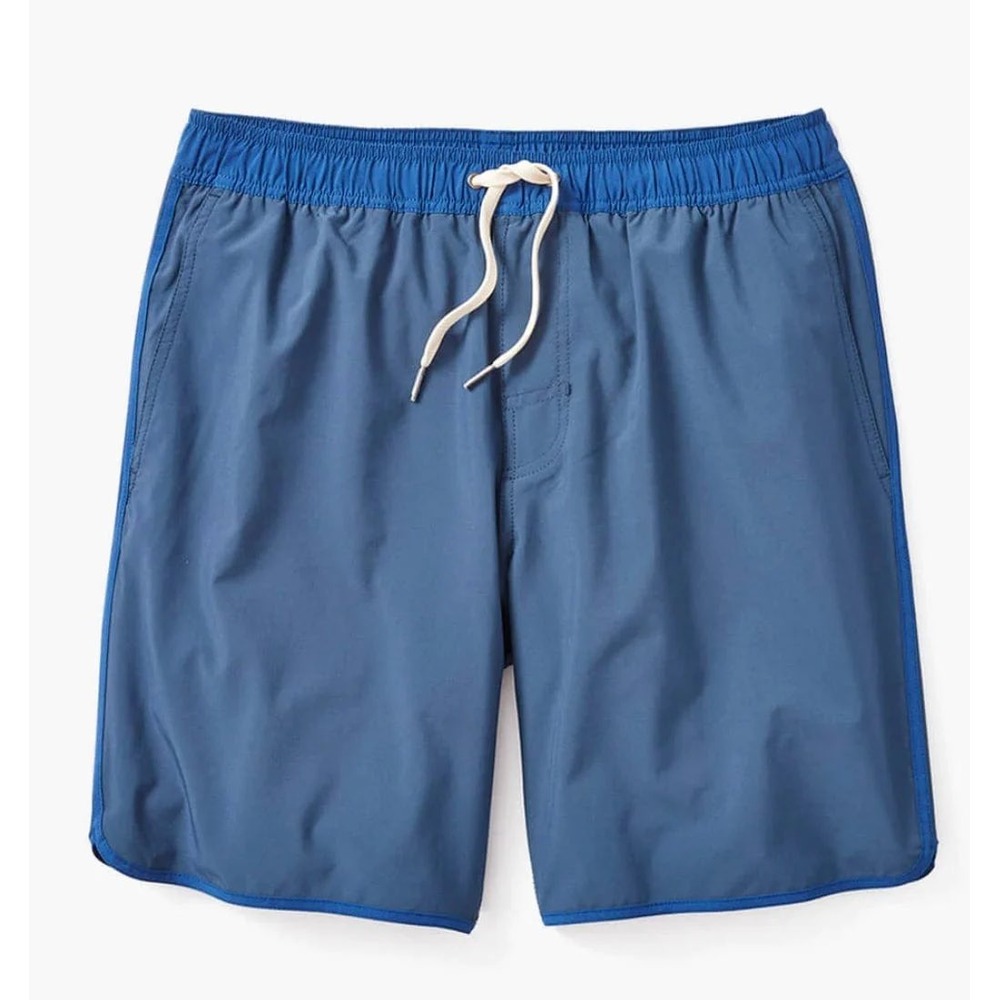 Fair Harbor Blue Anchor 8" Swim Trunks L